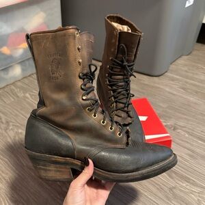 Chippewa Golden Bay Crazy Horse 10568 Packer Boots Mens Size 10 EE Wide USA